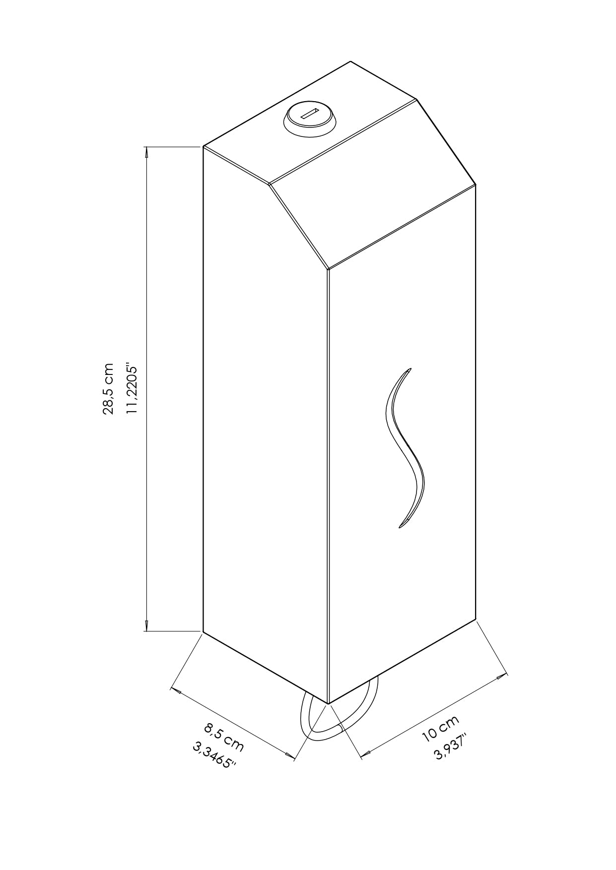 ECOLINE Brushed Stainless Automatic 1L Liquid Soap Dispenser - Matte Black
