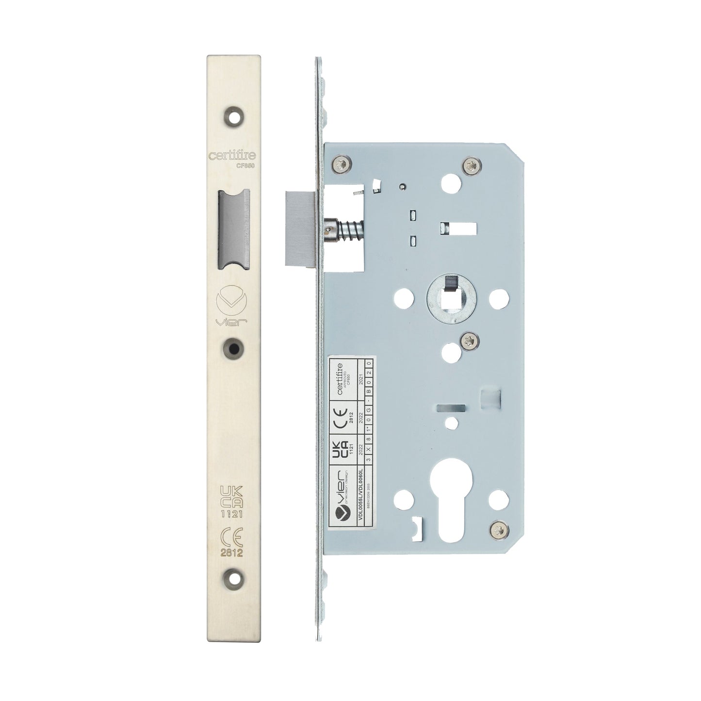 Din Latch - Backset 55mm - 2 Pc Forend - Square