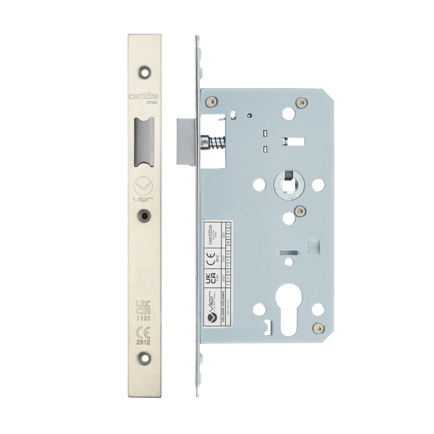 Din Latch - Backset 60mm - 2 Pc Forend - Square