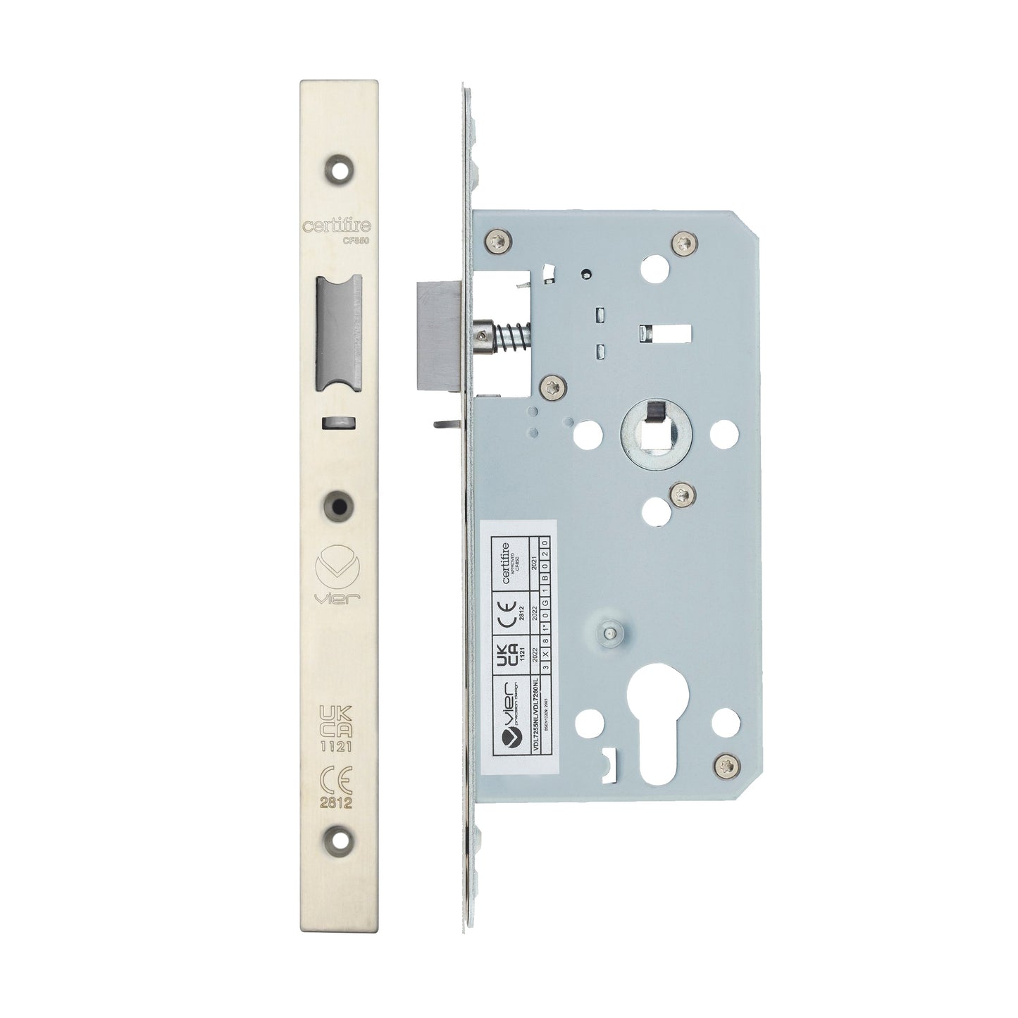 Din Nightlatch - Backset 55mm - 2 Pc Forend - Square