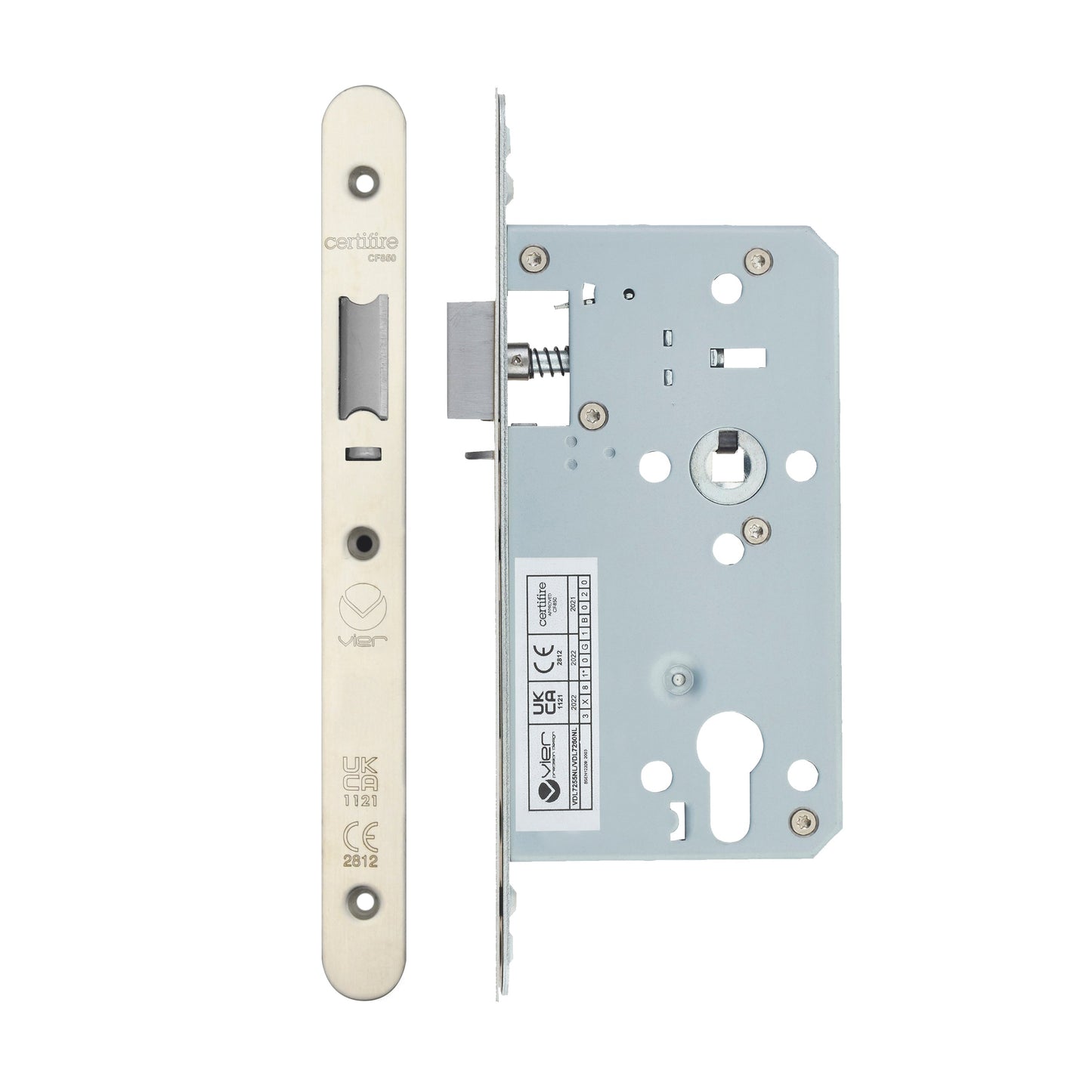 Din Nightlatch - Backset 60mm - 2 Pc Forend - Radius
