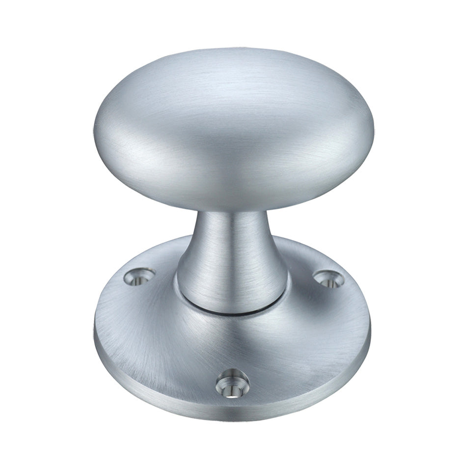 Oval Mortice Knob Furniture - 60mm Rose Diameter