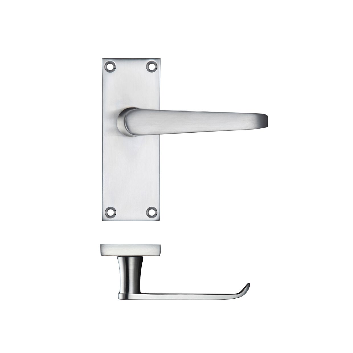 Project Victorian Flat Lever on Latch Backplate 114 x 40mm
