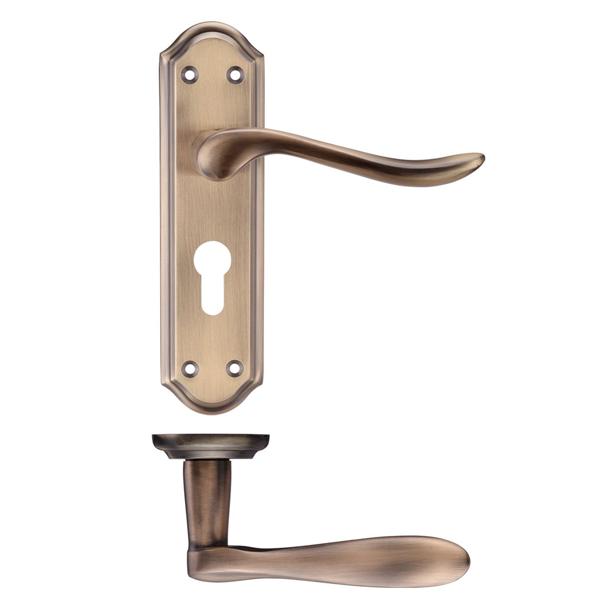 Project Lincoln Lever on Europrofile Lock Backplate 180 x 48mm