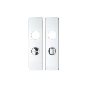 Spare Push on Bathroom Backplate for Aluminium including the Turn and release - 78mm Centres