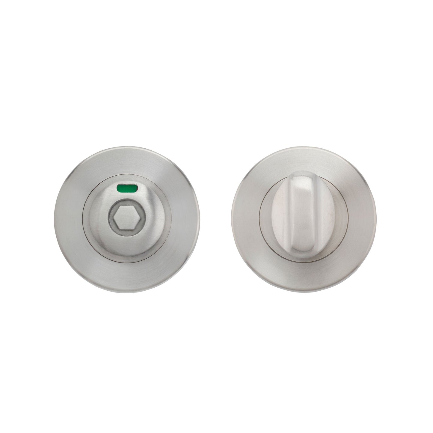 Turn and Release c/w Indicator Complete with Escutcheons and 5mm Spindle - 50mm Dia