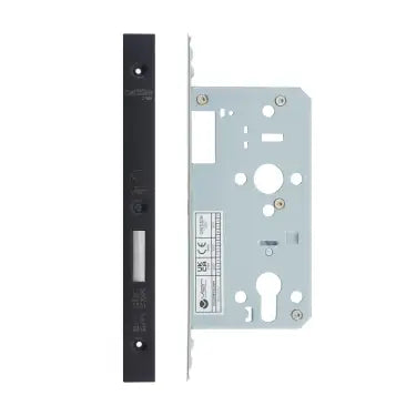 Din Euro Deadlock- Backset  60mm - 2 Pc Forend - Square