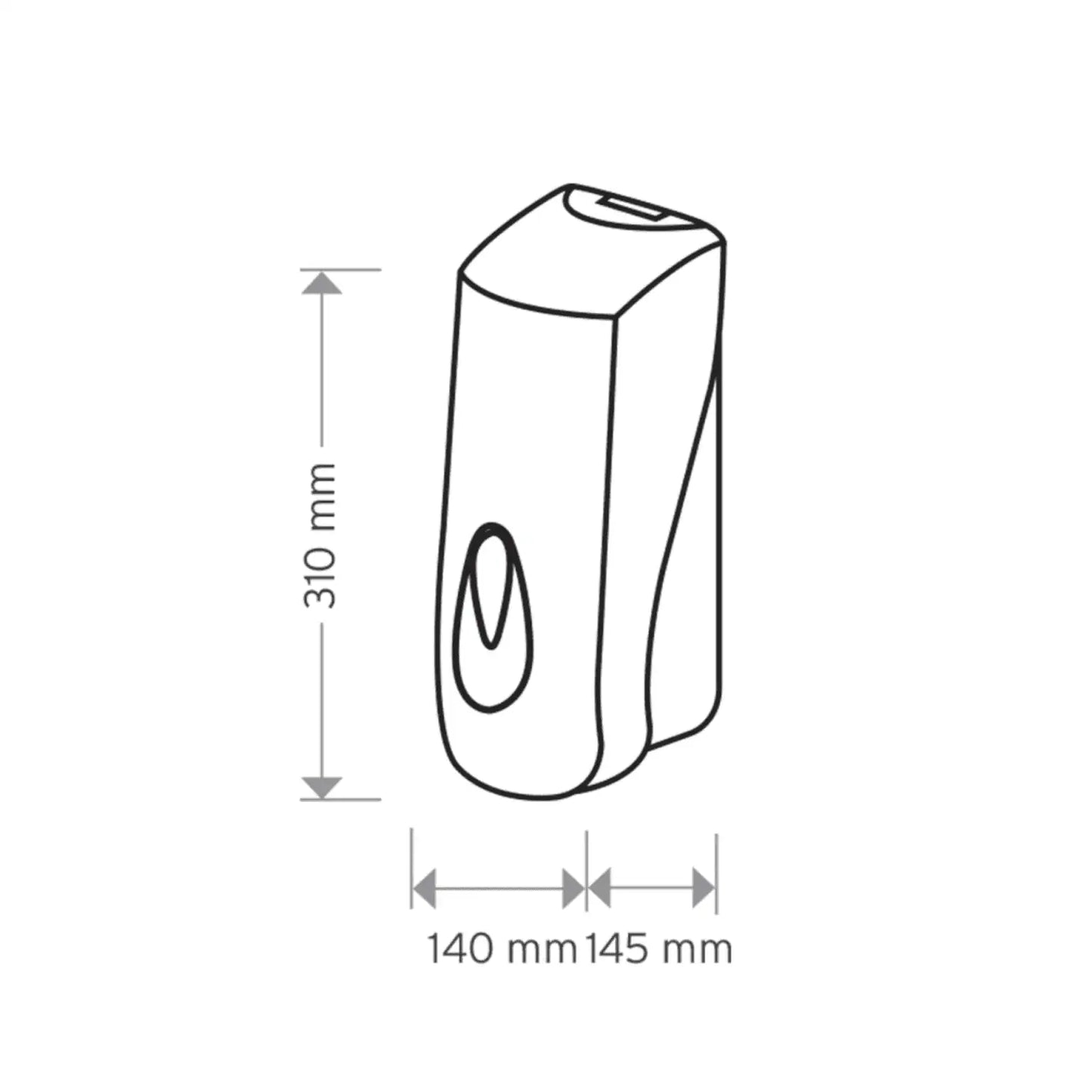 Modular 2 Litre Non Solvent Refillable Soap Dispenser