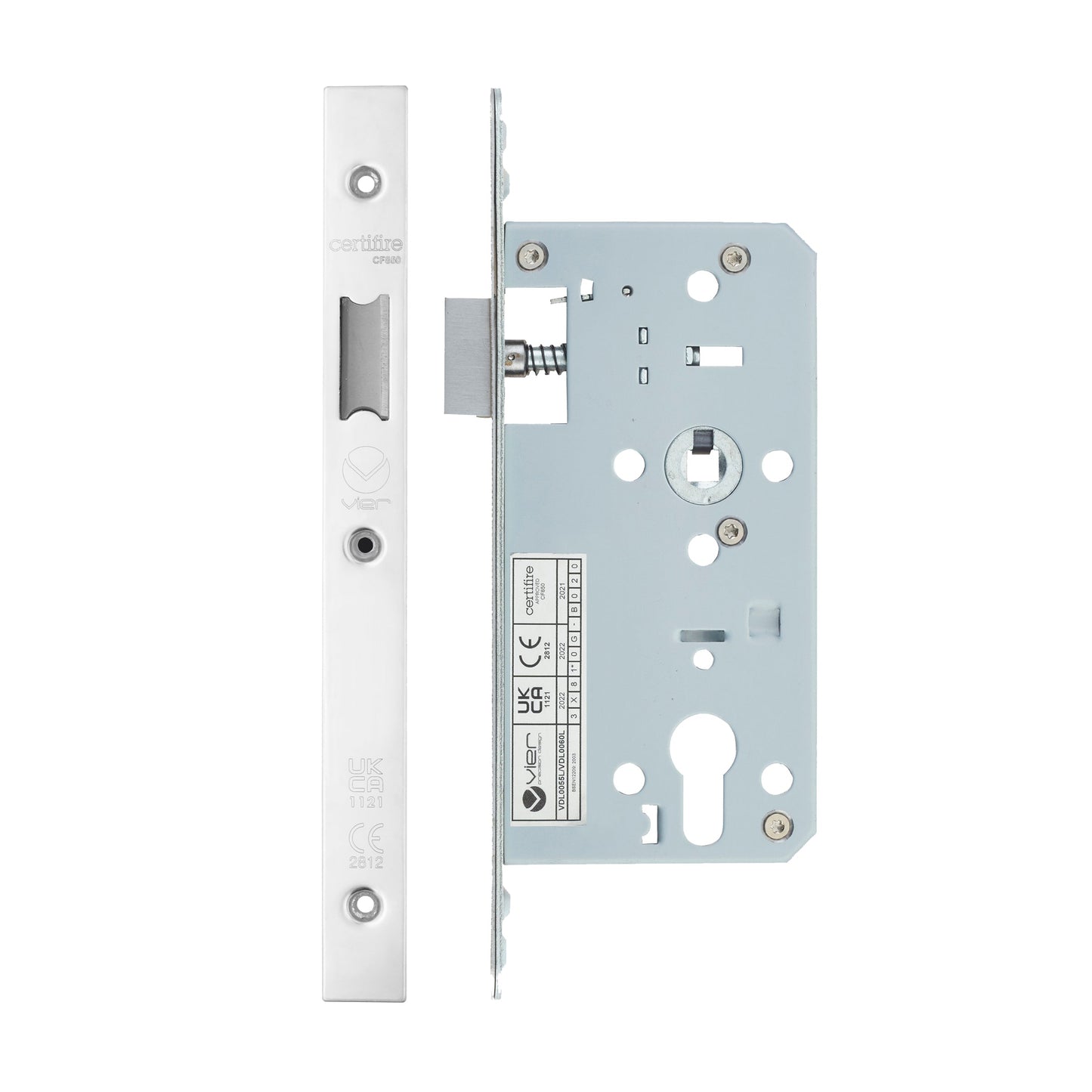 Din Latch - Backset  55mm - 2 Pc Forend - Square
