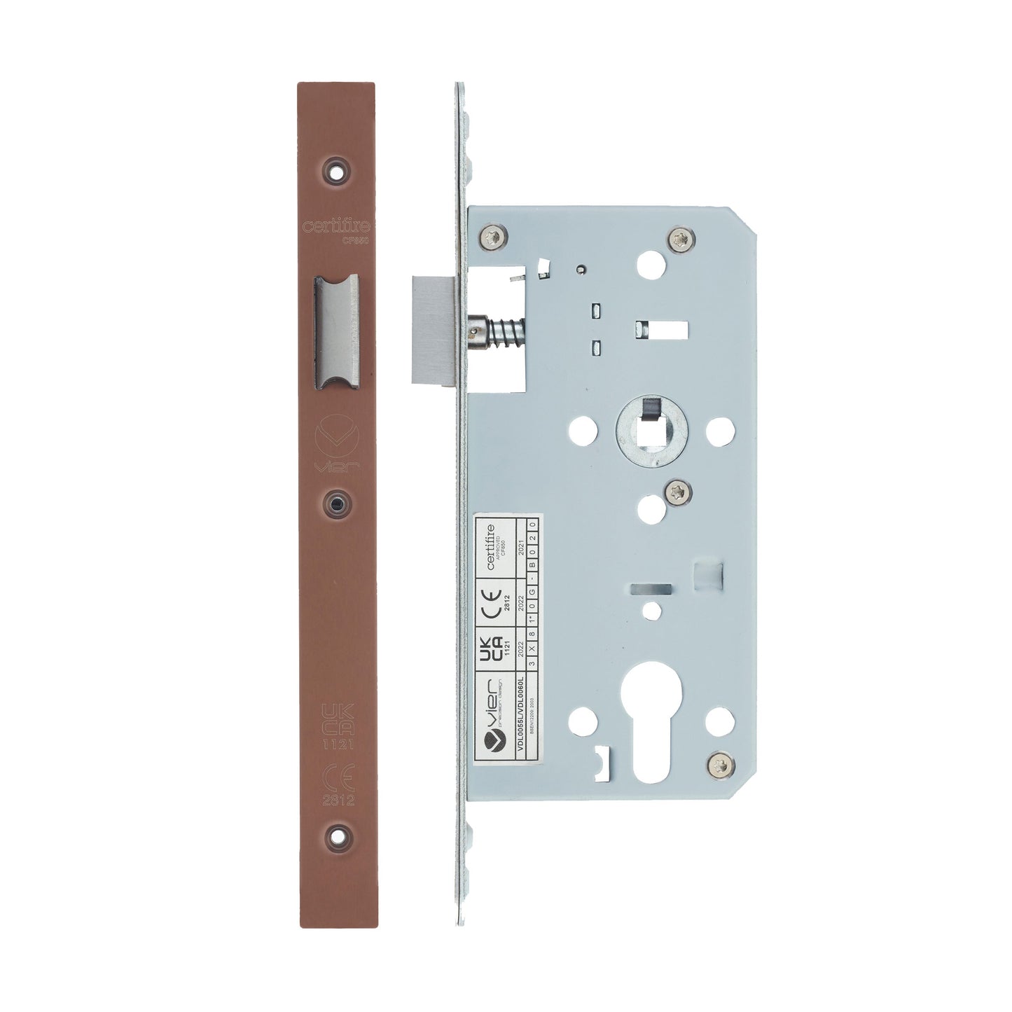 Din Latch - Backset  55mm - 2 Pc Forend - Square