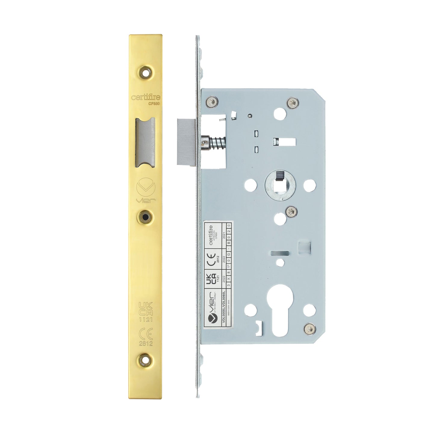 Din Latch - Backset  55mm - 2 Pc Forend - Square