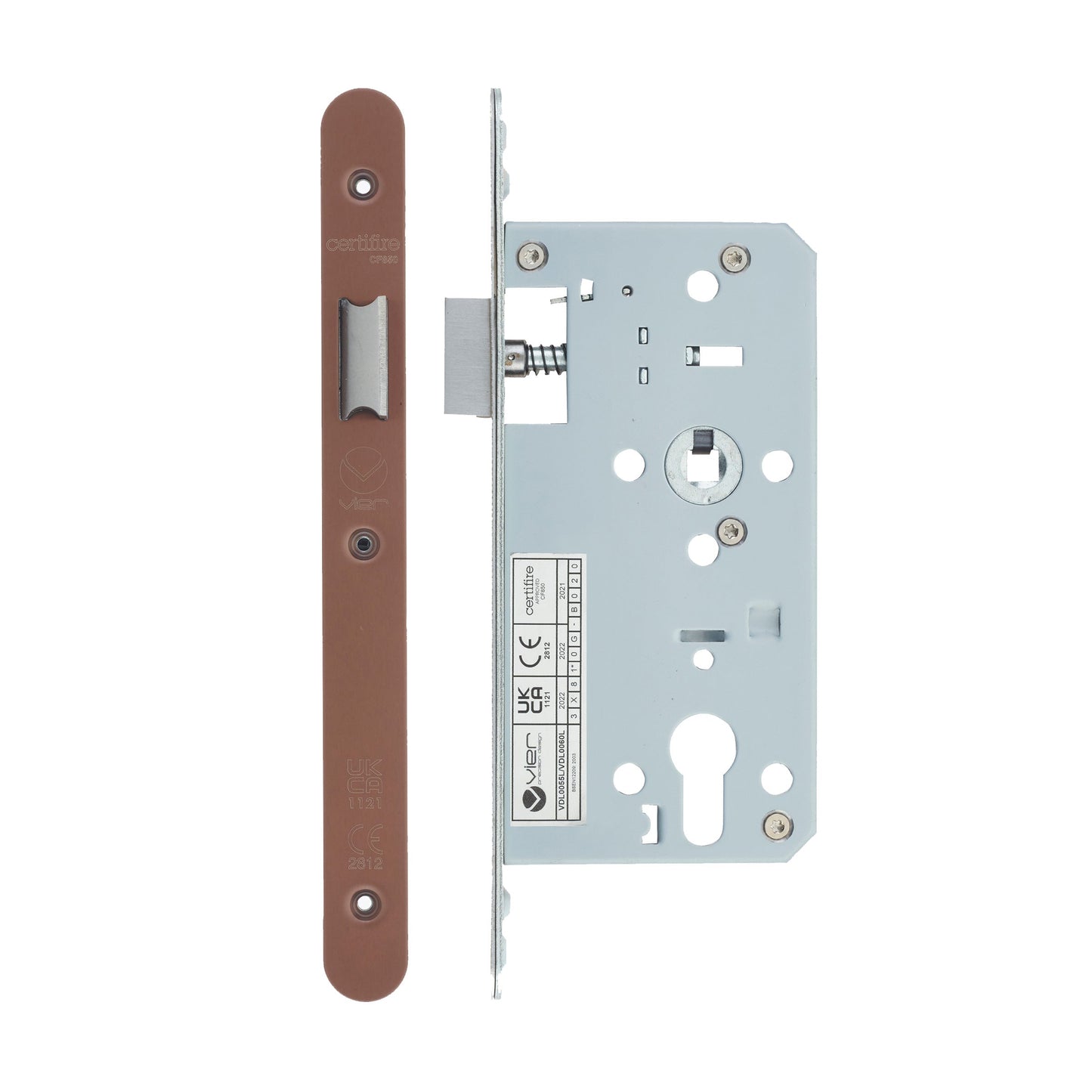 Din Latch - Backset  55mm - 2 Pc Forend - Radius