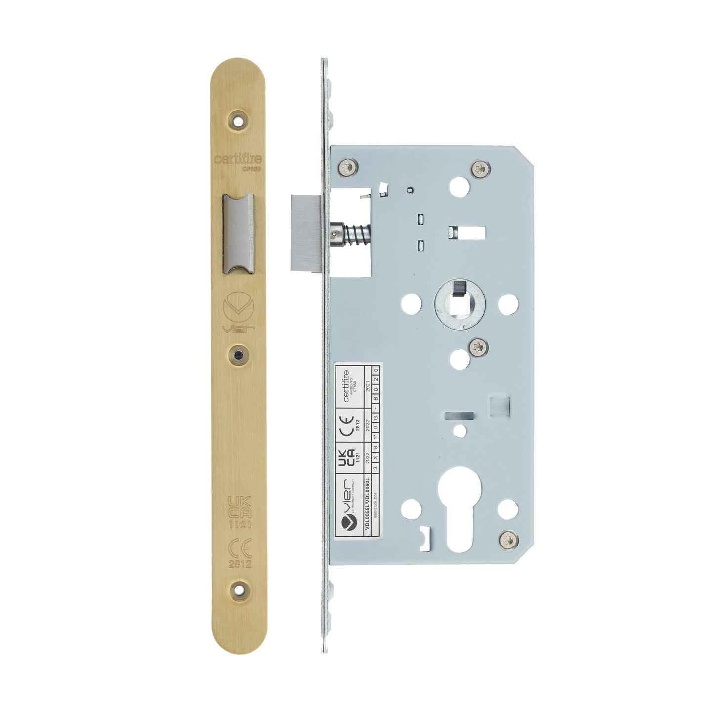 Din Latch - Backset  55mm - 2 Pc Forend - Radius