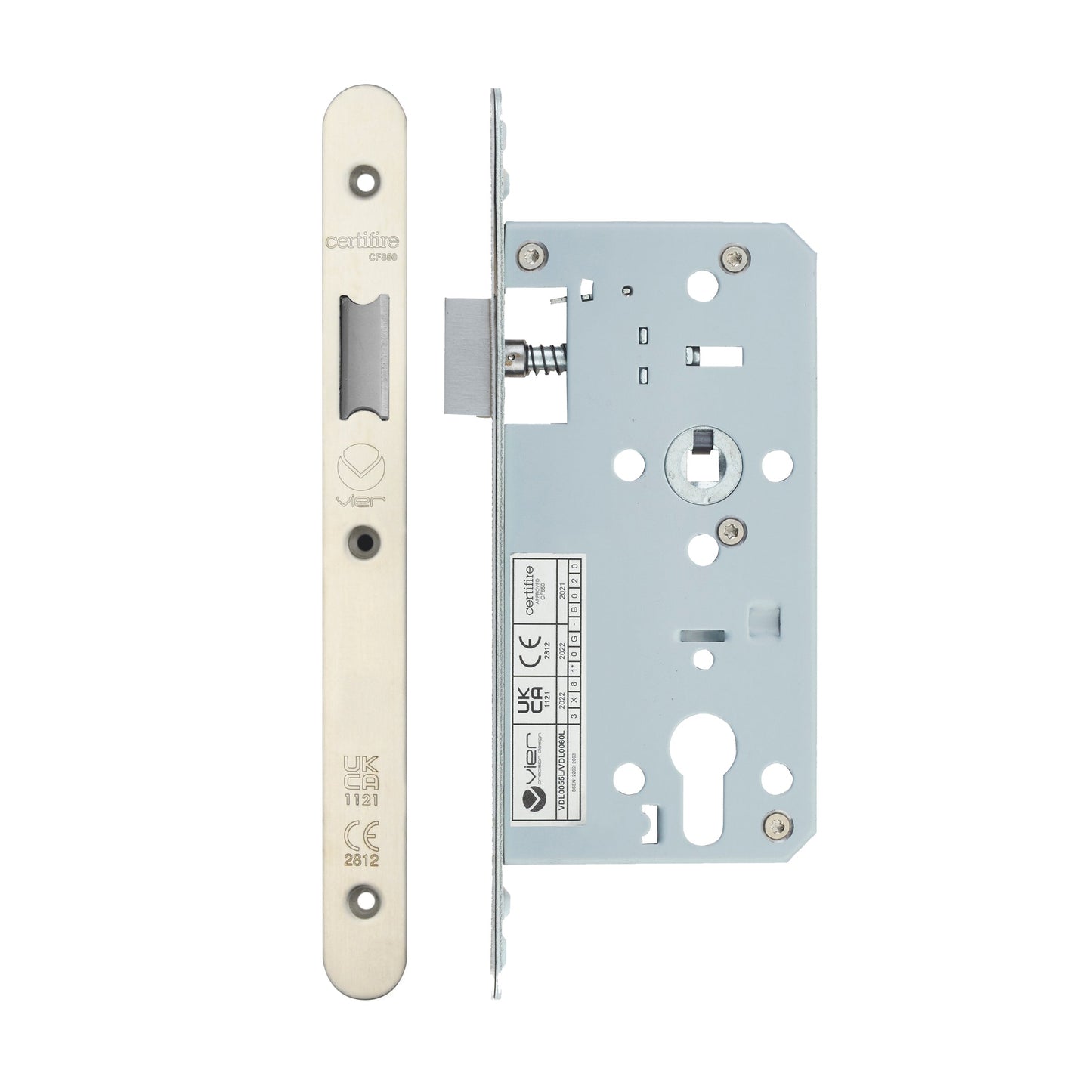 Din Latch - Backset  55mm - 2 Pc Forend - Radius