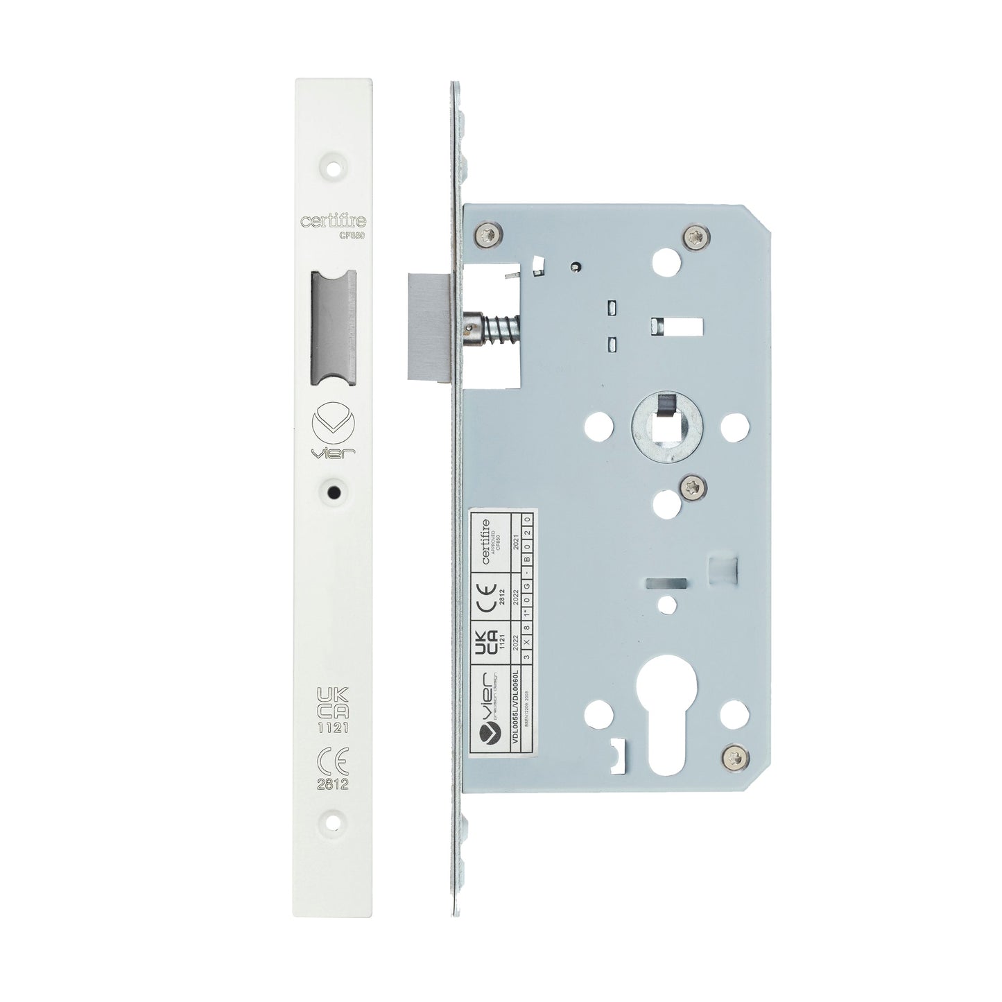 Din Latch - Backset  60mm - 2 Pc Forend - Square