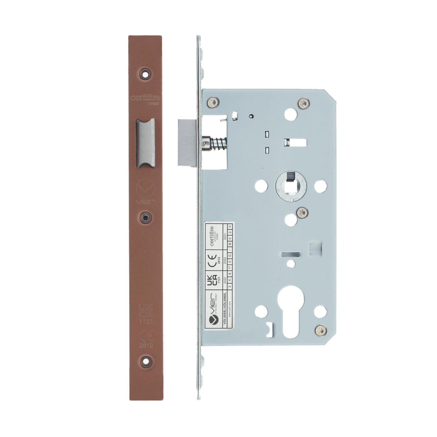 Din Latch - Backset  60mm - 2 Pc Forend - Square