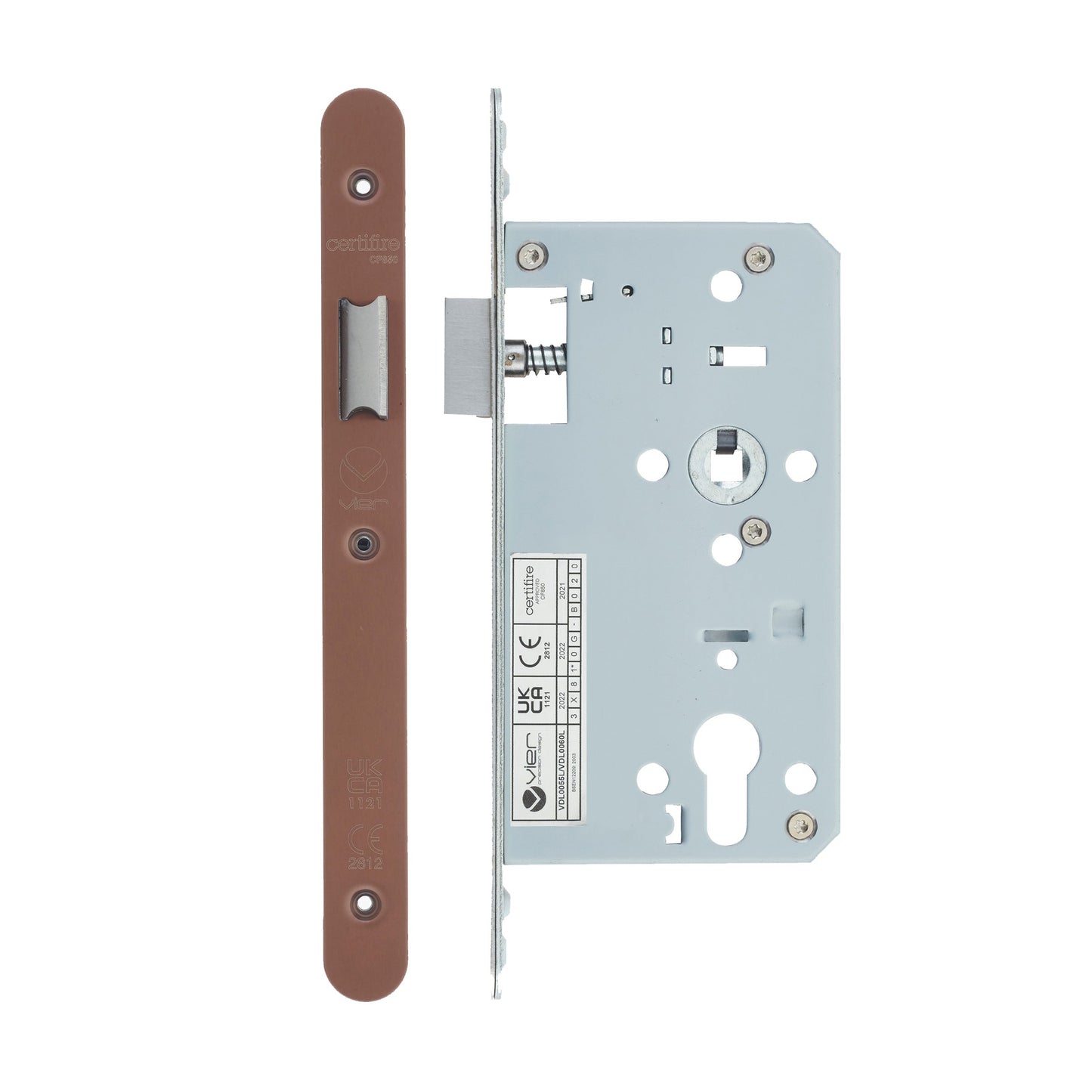Din Latch - Backset  60mm - 2 Pc Forend - Radius