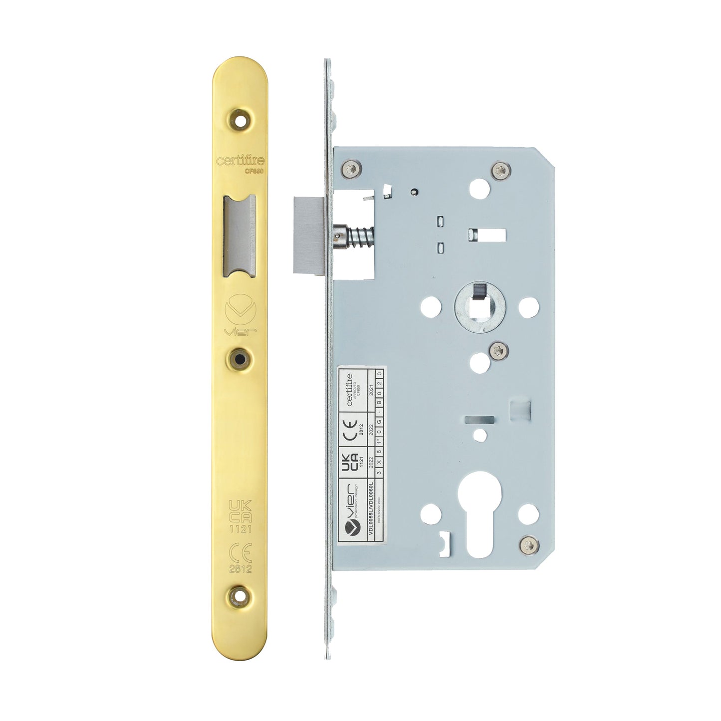 Din Latch - Backset  60mm - 2 Pc Forend - Radius