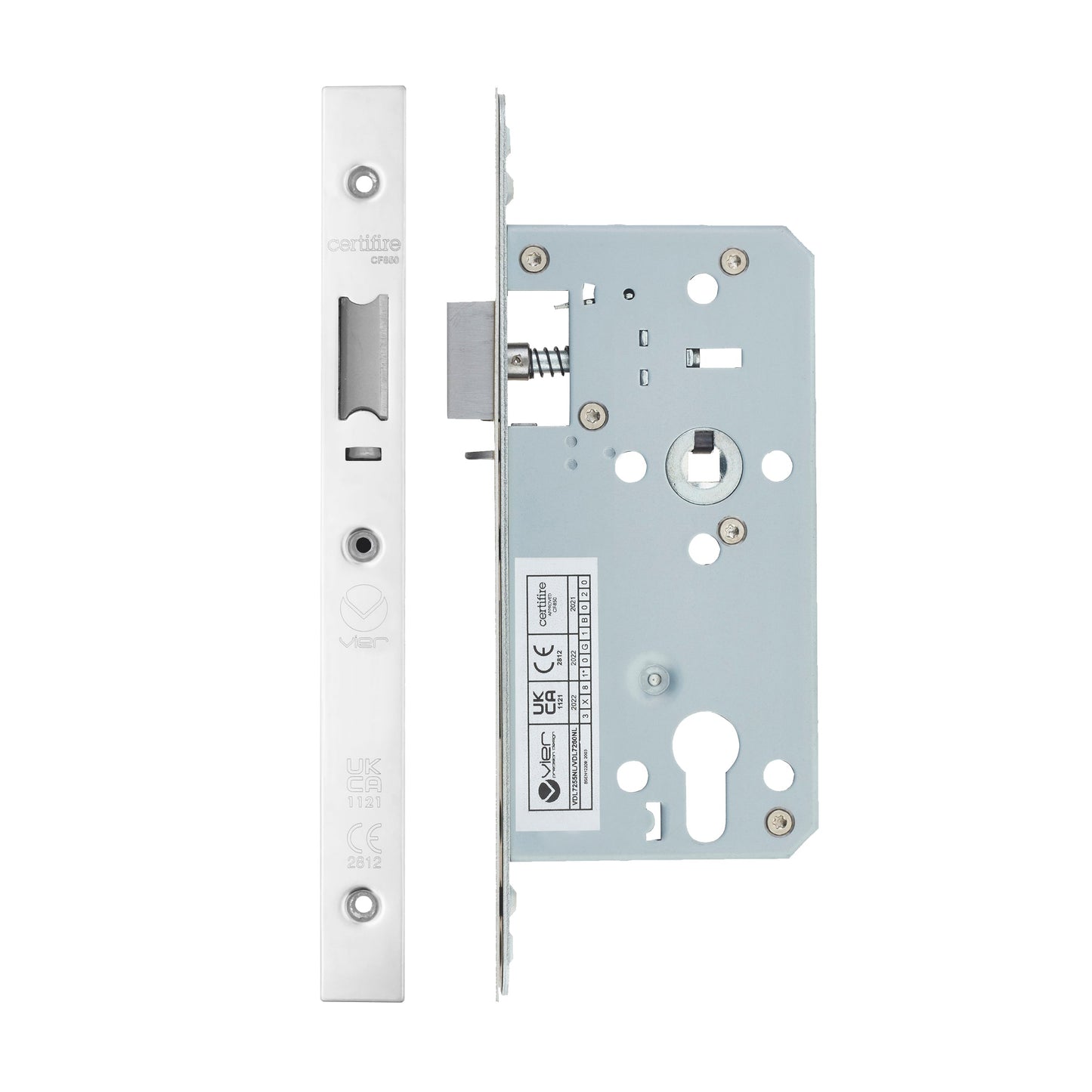 Din Nightlatch - Backset  55mm - 2 Pc Forend - Square