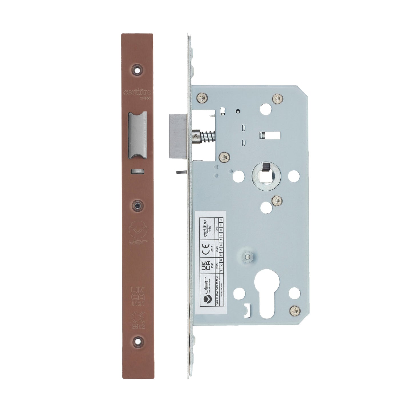 Din Nightlatch - Backset  55mm - 2 Pc Forend - Square