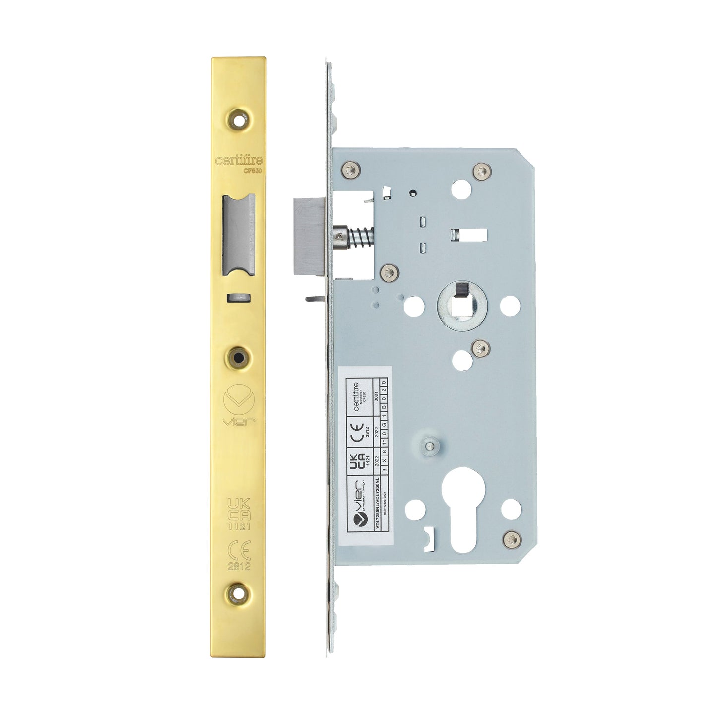 Din Nightlatch - Backset  55mm - 2 Pc Forend - Square