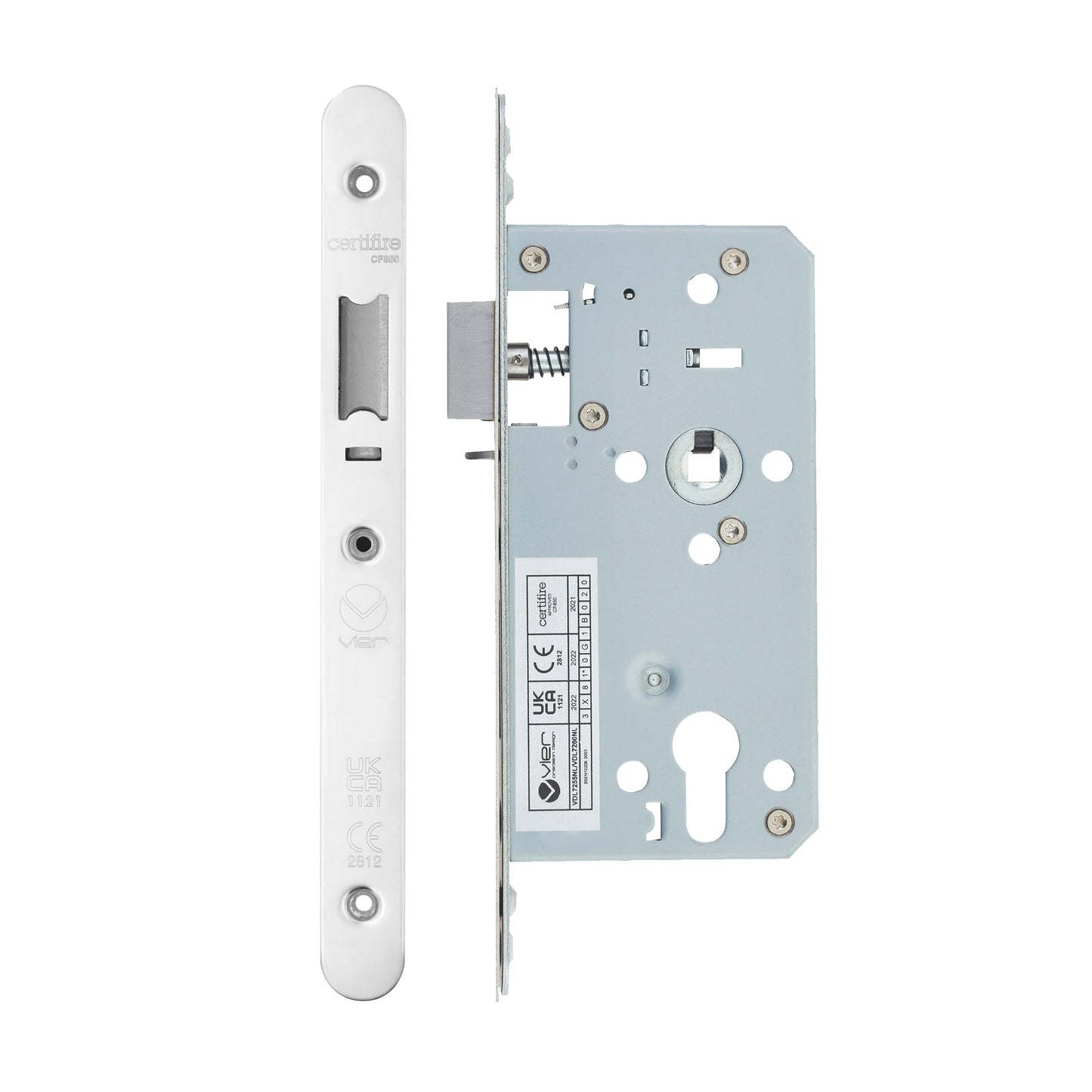Din Nightlatch - Backset 55mm - 2 Pc Forend - Radius