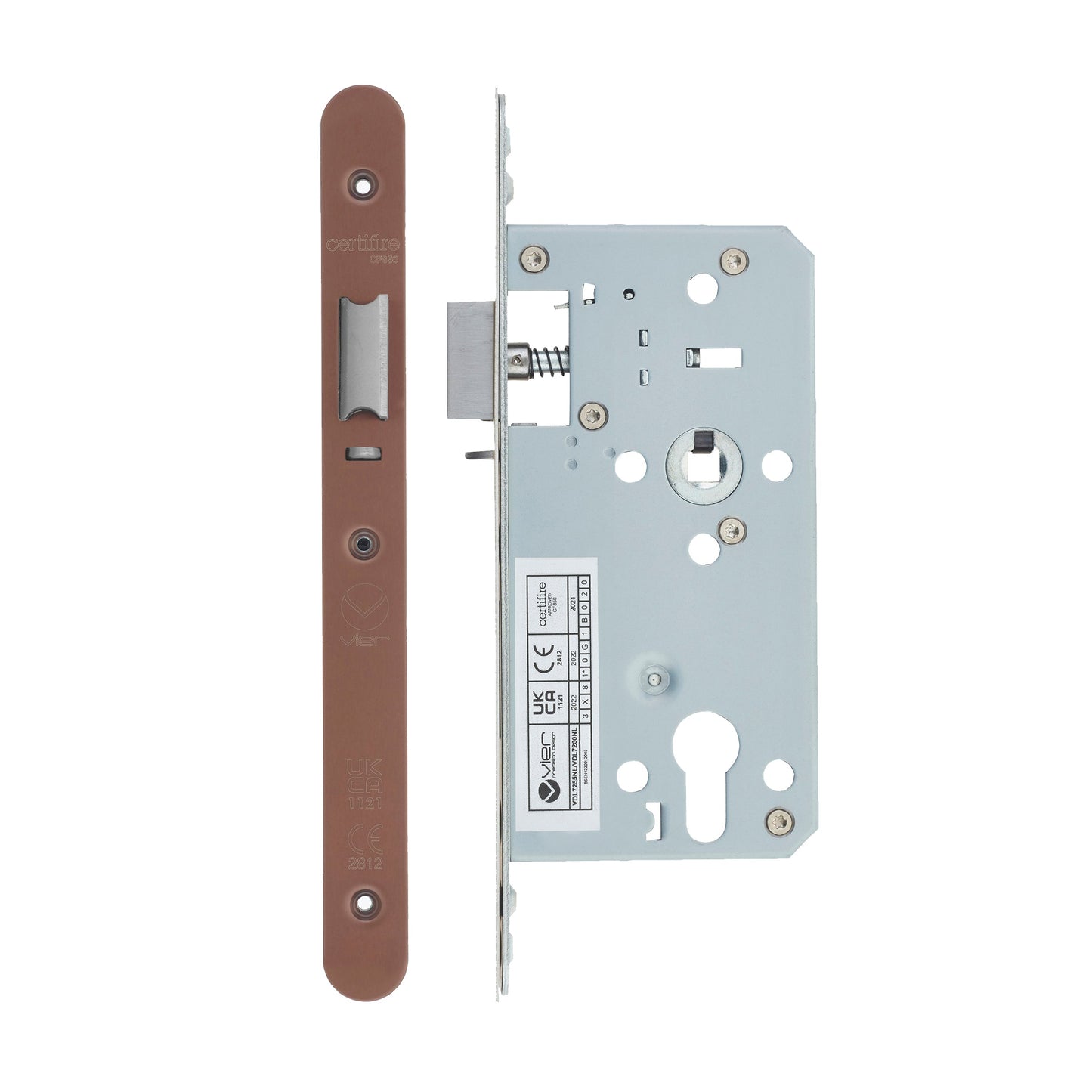 Din Nightlatch - Backset 55mm - 2 Pc Forend - Radius
