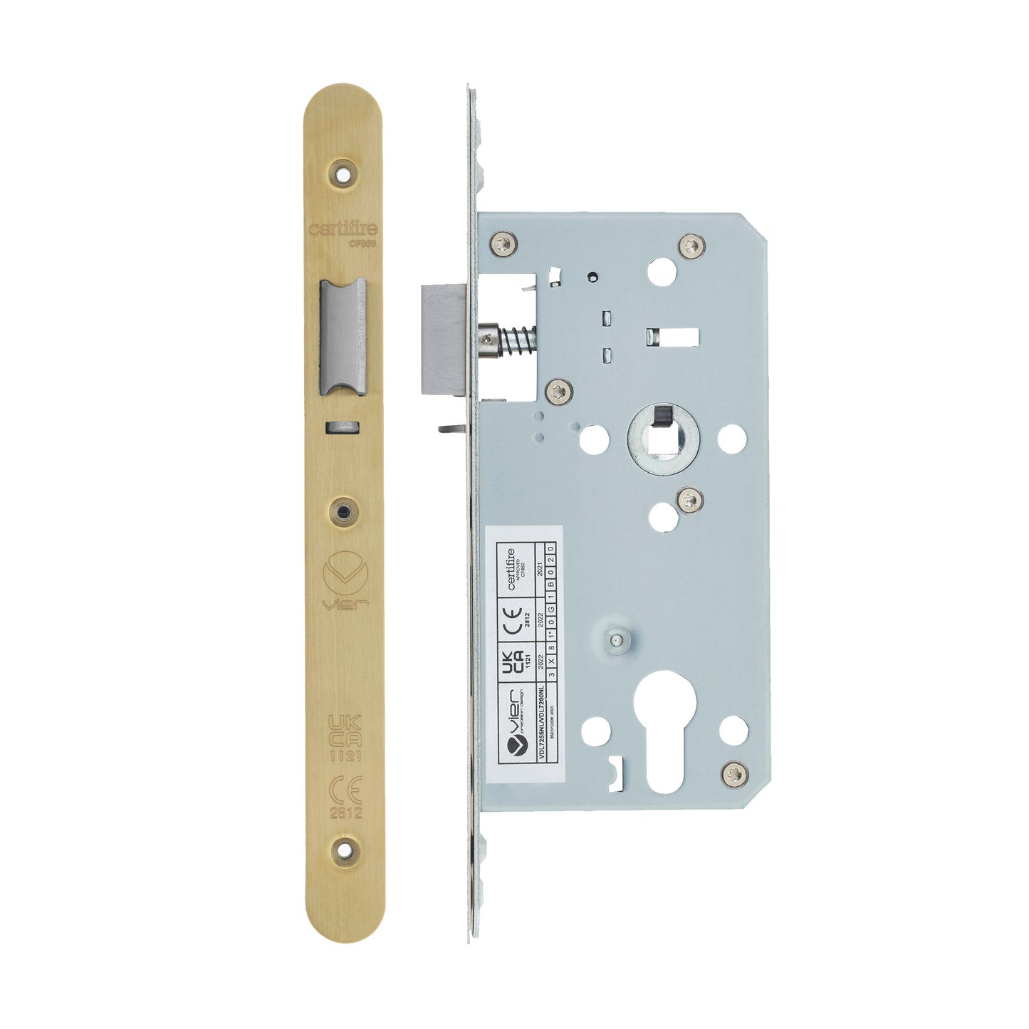 Din Nightlatch - Backset 55mm - 2 Pc Forend - Radius