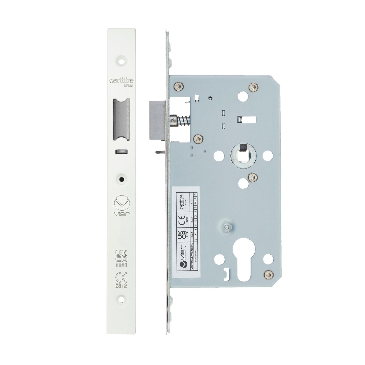 Din Nightlatch - Backset  60mm - 2 Pc Forend - Square