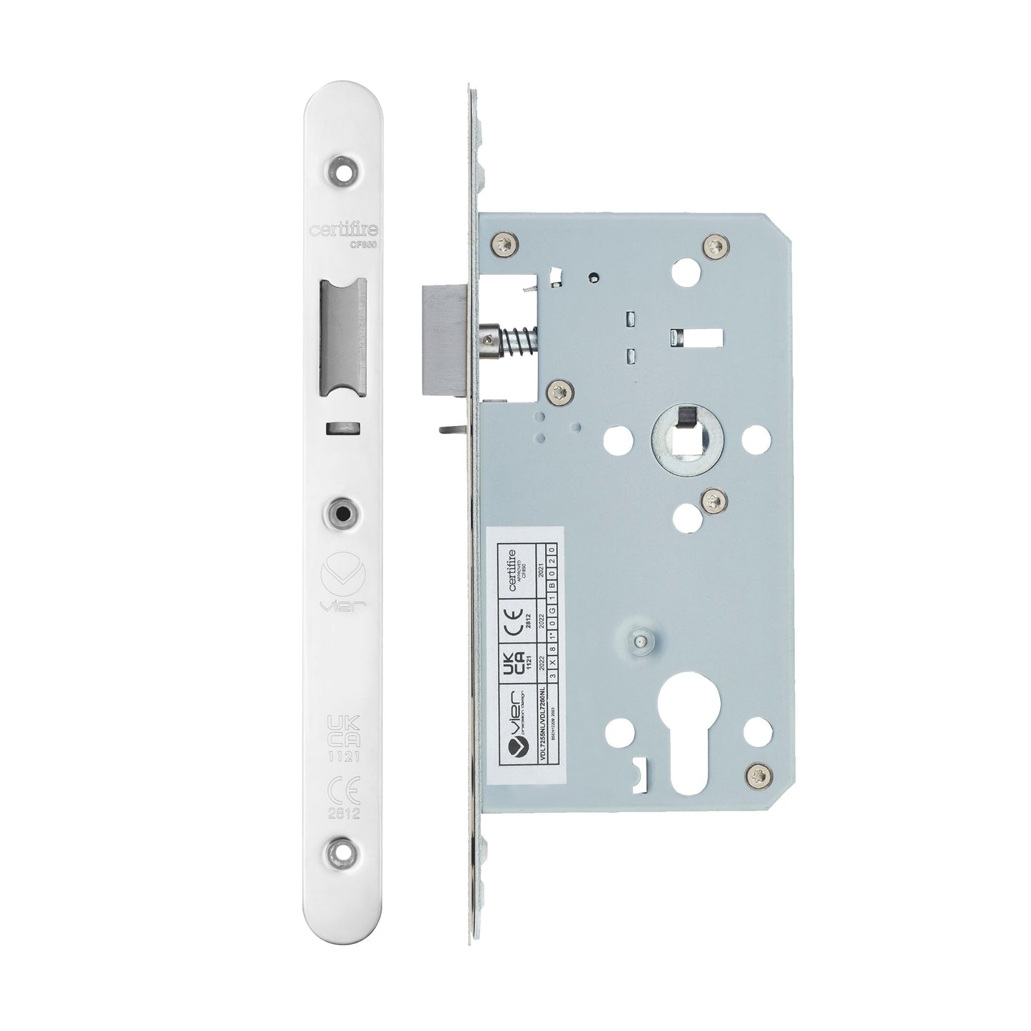 Din Nightlatch - Backset  60mm - 2 Pc Forend - Radius