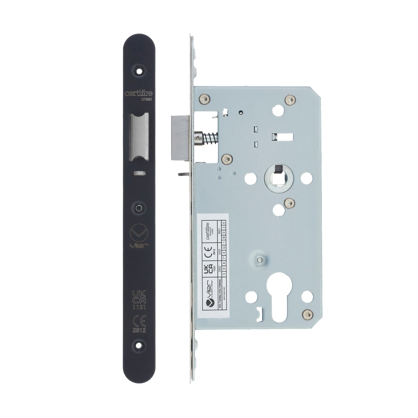 Din Nightlatch - Backset  60mm - 2 Pc Forend - Radius
