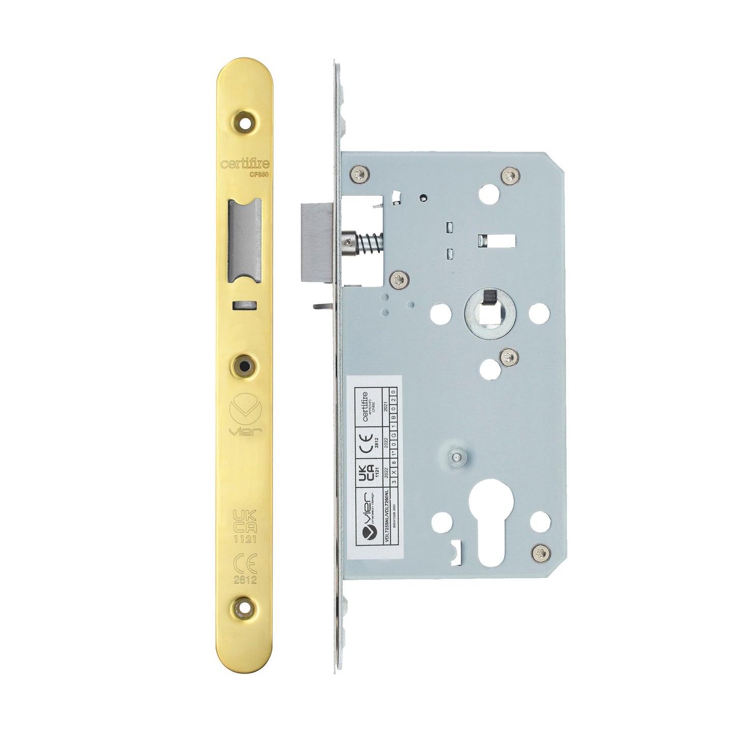 Din Nightlatch - Backset  60mm - 2 Pc Forend - Radius