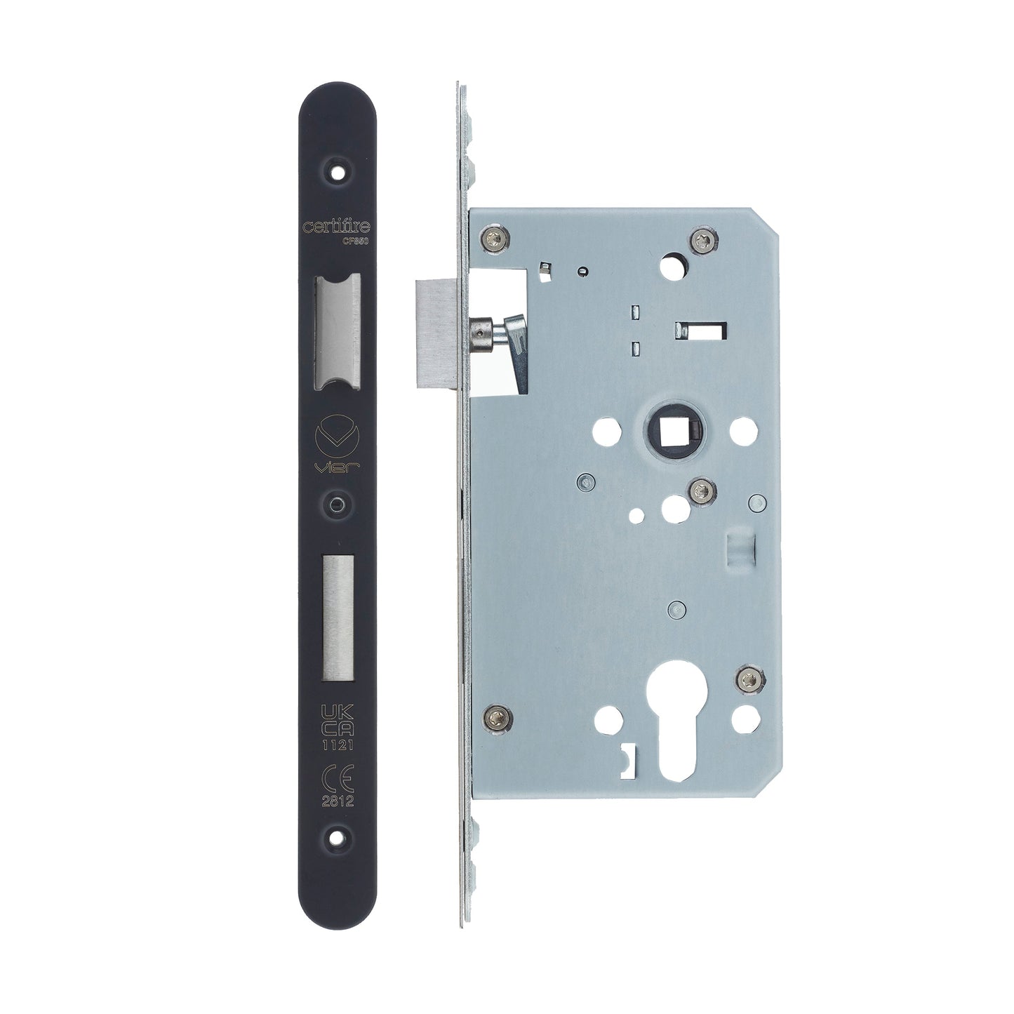 Din Euro Sashlock- Backset  60mm - 2 Pc Forend - Radius - Single Throw