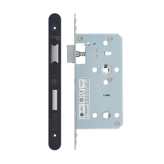 Din Bathroom- Backset  55mm - 2 Pc Forend - Radius