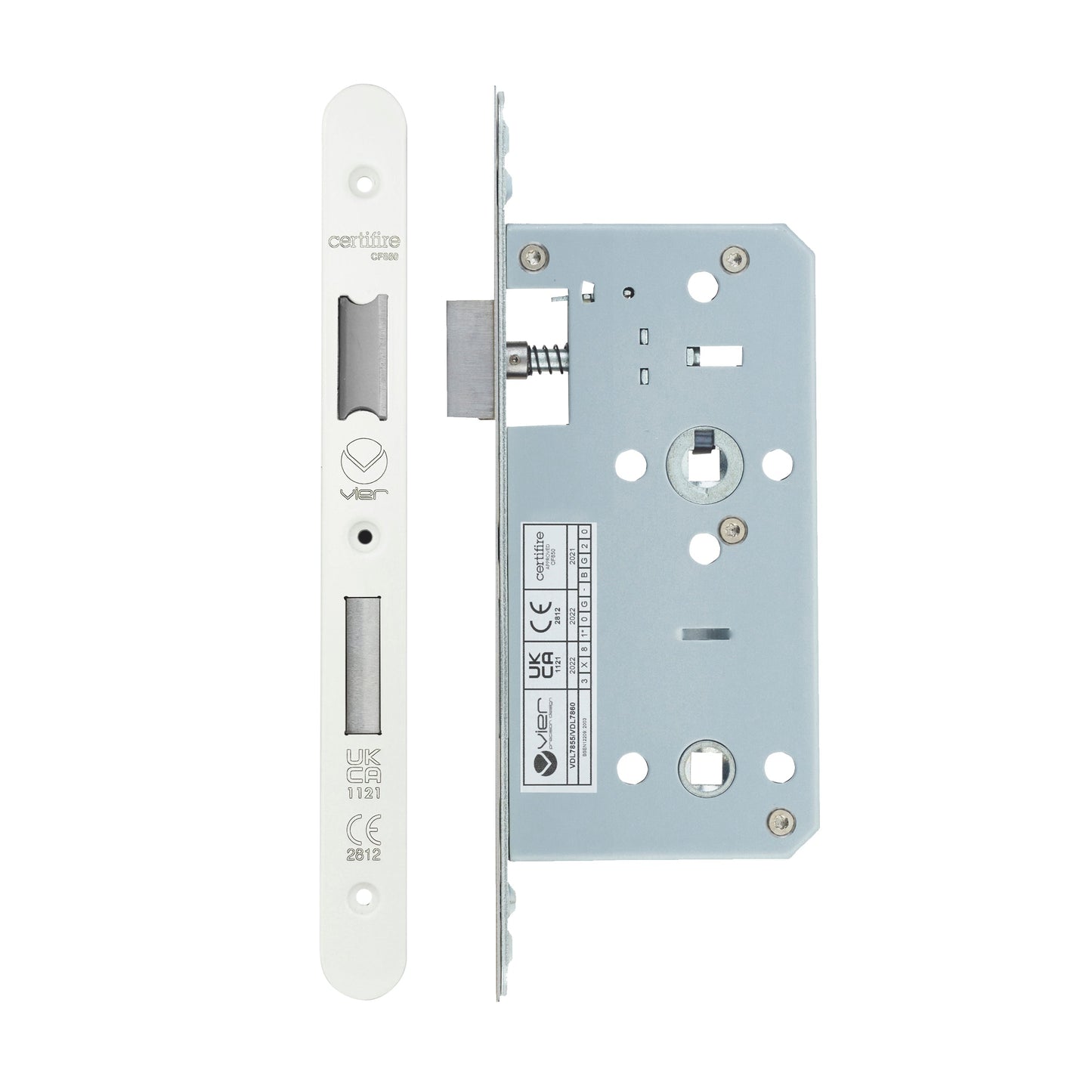 Din Bathroom- Backset  55mm - 2 Pc Forend - Radius