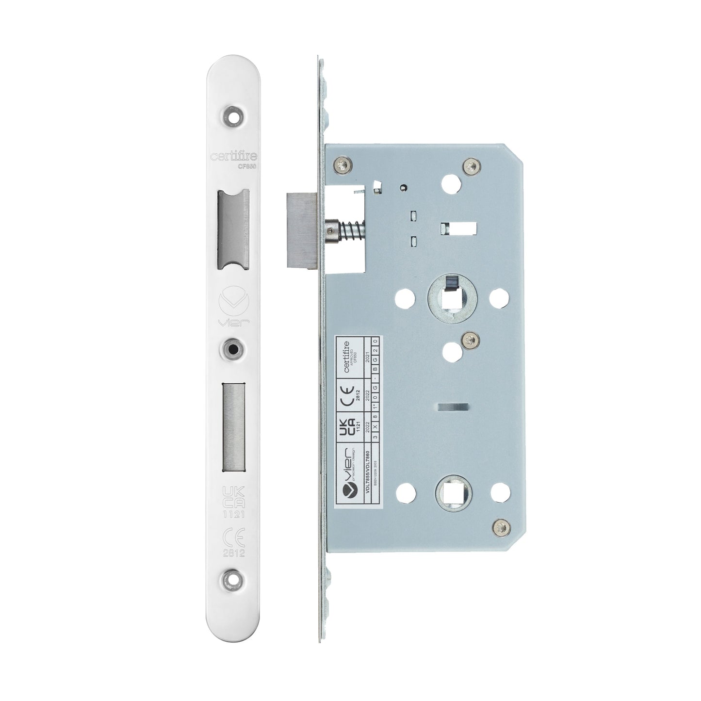 Din Bathroom- Backset  55mm - 2 Pc Forend - Radius