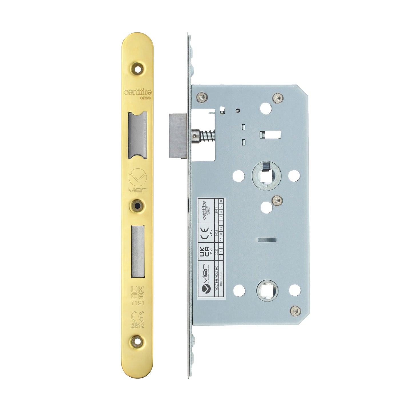 Din Bathroom- Backset  55mm - 2 Pc Forend - Radius