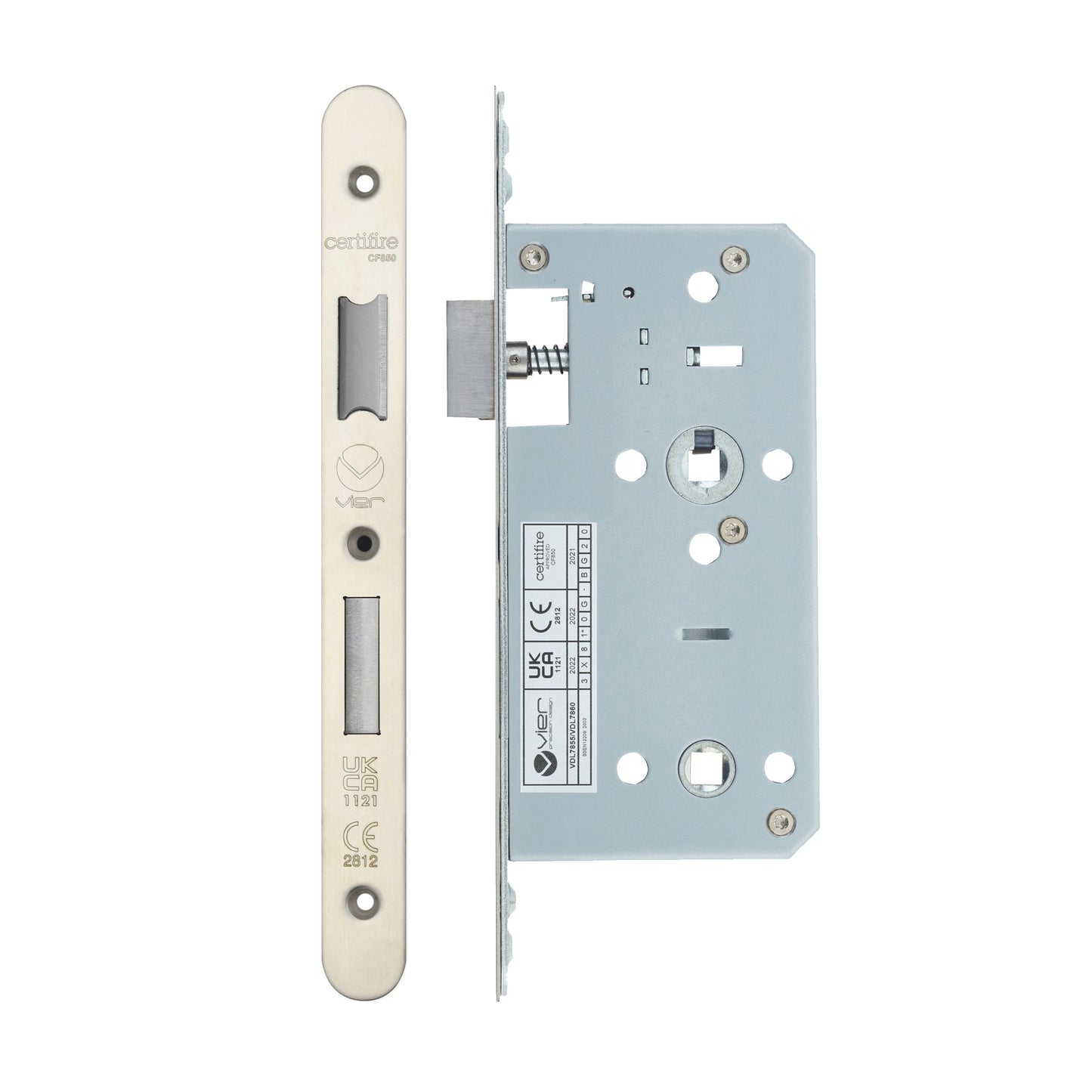 Din Bathroom- Backset  55mm - 2 Pc Forend - Radius