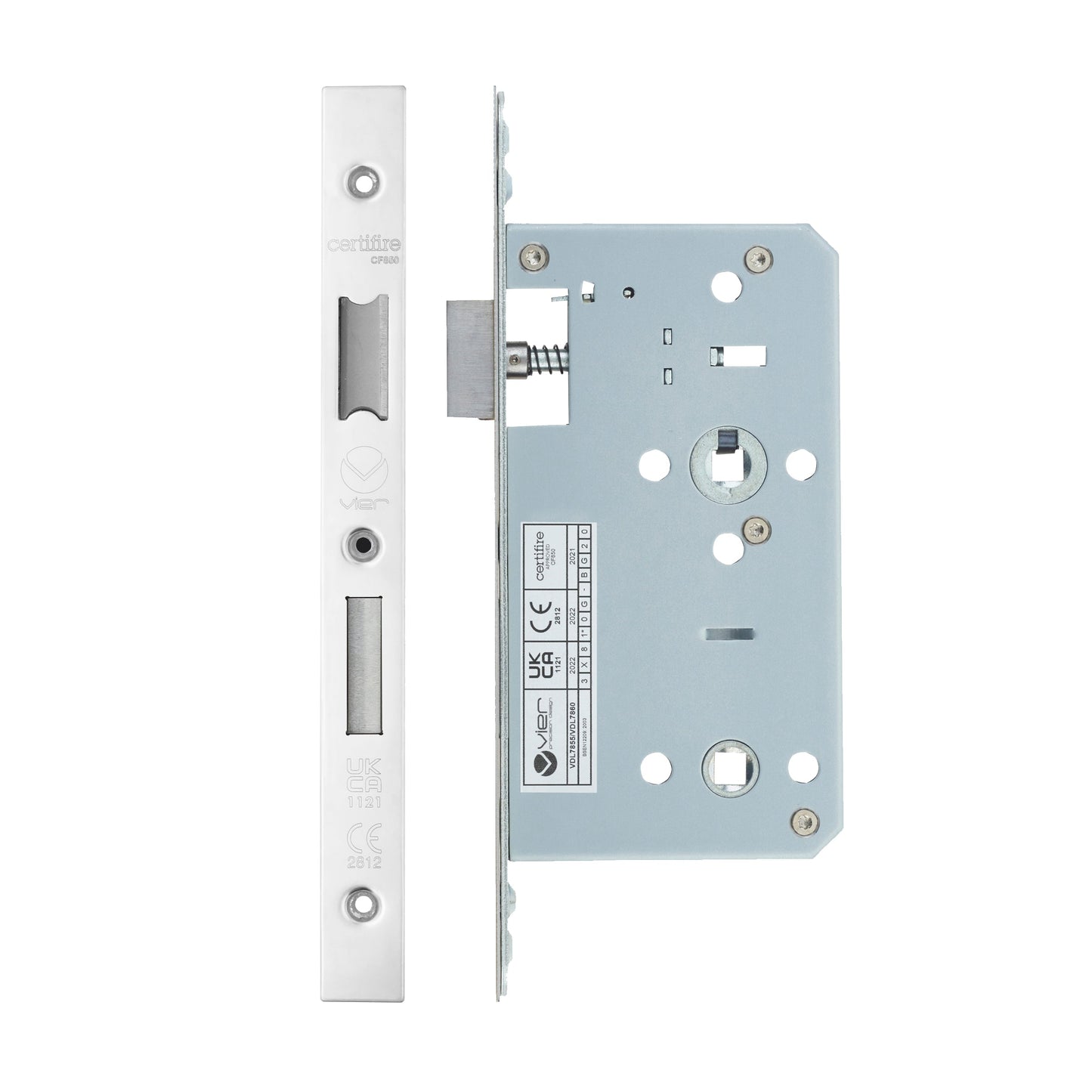 Din Bathroom- Backset 60mm - 2 Pc Forend - Square