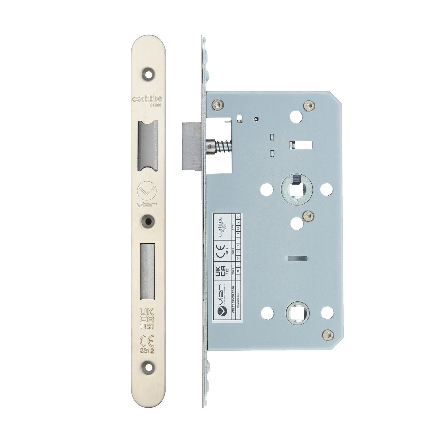 Din Bathroom- Backset  60mm - 2 Pc Forend - Radius