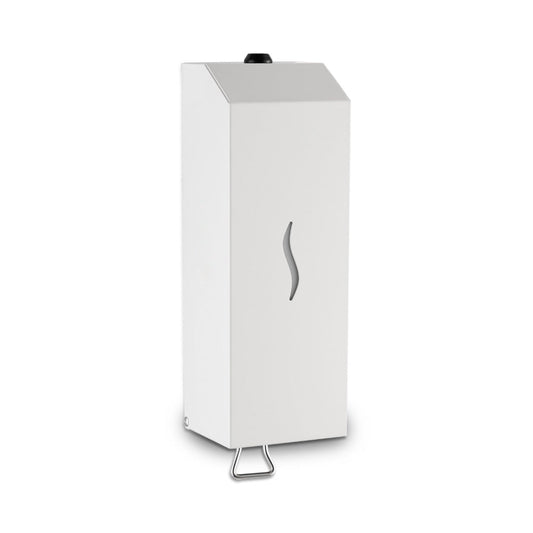 ECOLINE Stainless Steel Vertical 1L Liquid Soap Dispenser - White