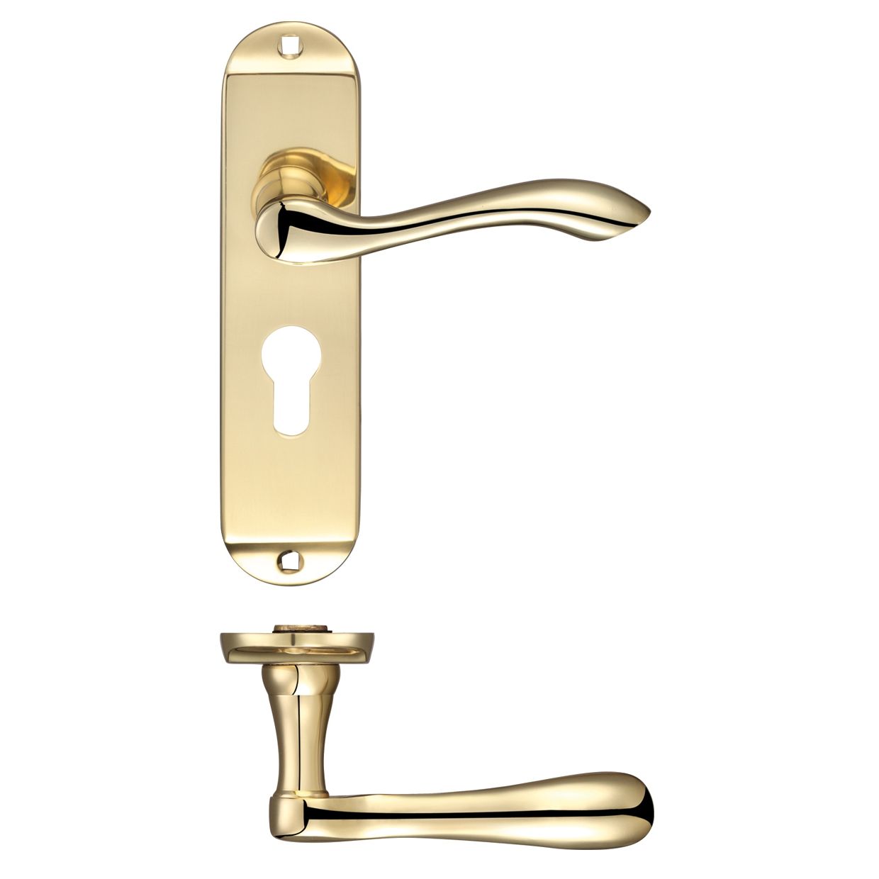 Arundel Lever Euro Lock (47.5mm c/c) Furniture - Short Plate 175 x 42mm