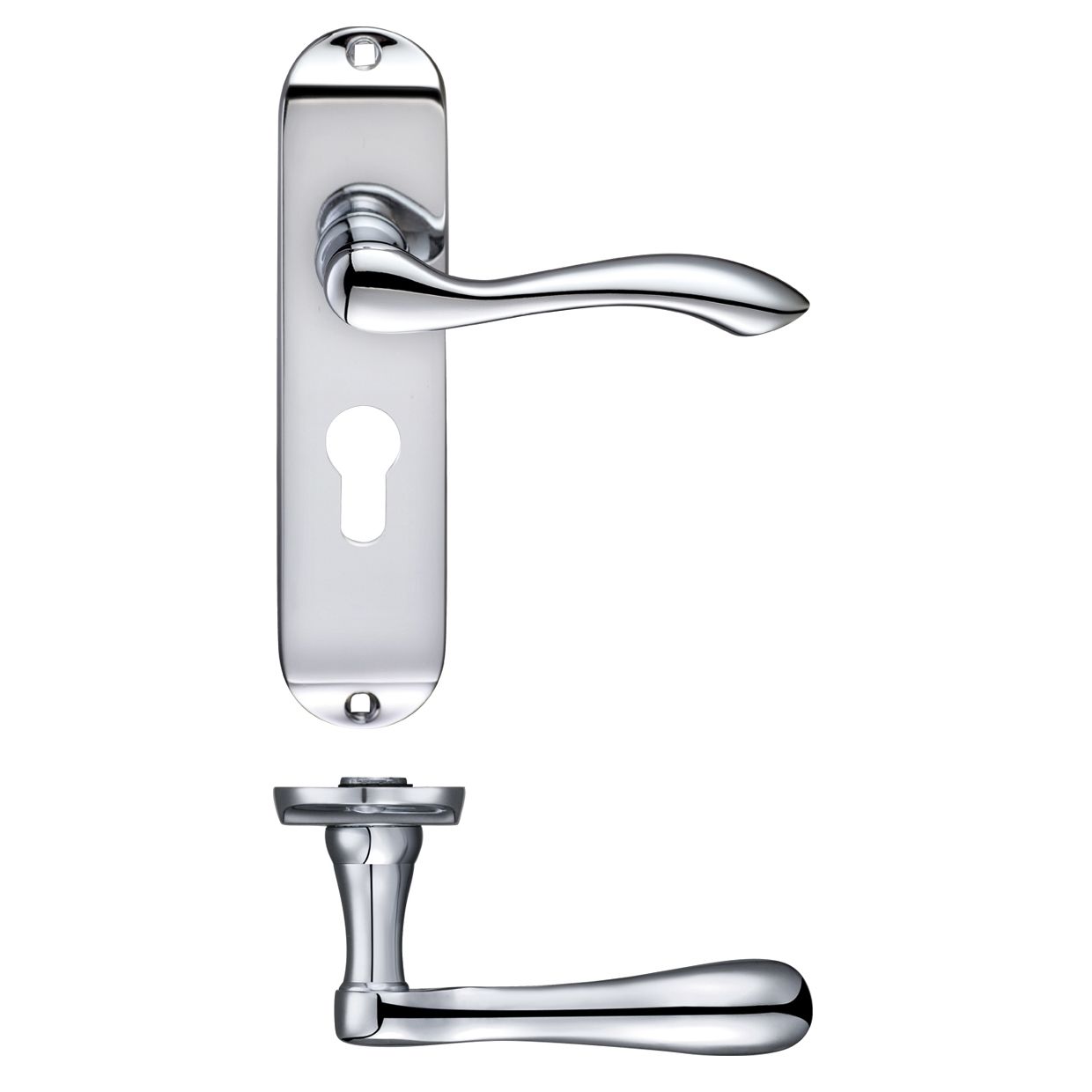 Arundel Lever Euro Lock (47.5mm c/c) Furniture - Short Plate 175 x 42mm