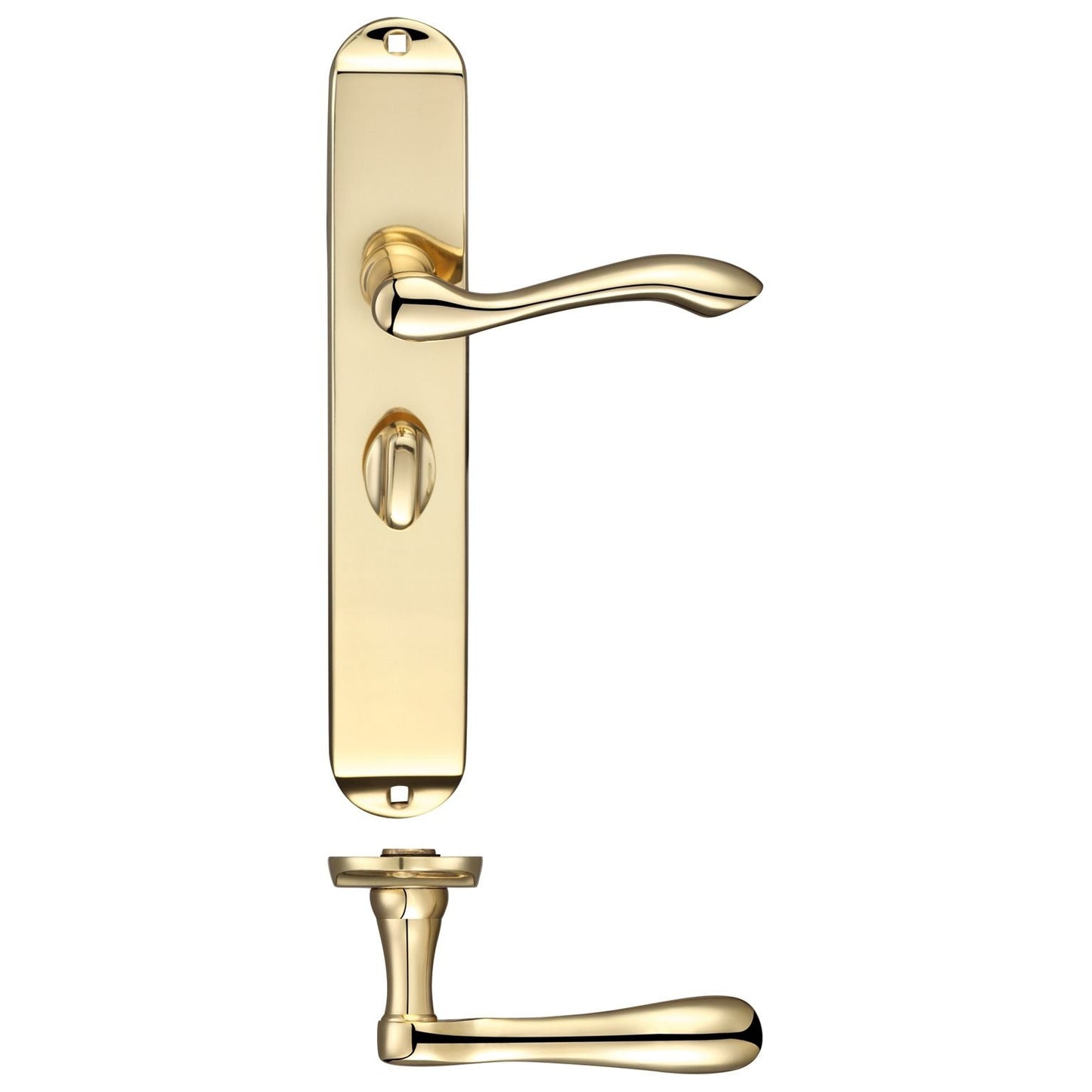 Arundel Lever Bathroom (57mm c/c) Furniture - Long Plate    245 x 42mm