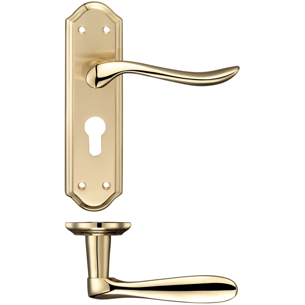 Lincoln Lever Euro Lock (47.5mm c/c) Furniture    180 x 48mm