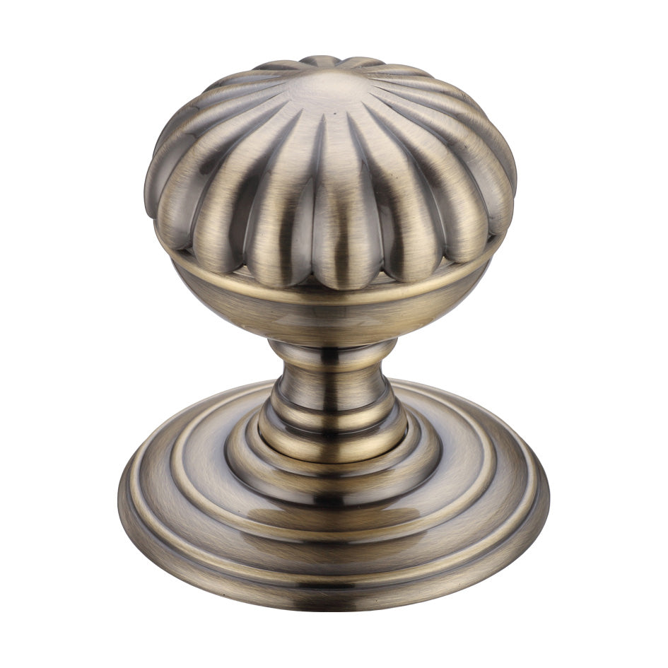 Flower Mortice Knob on Round Rose - Concealed Fix
