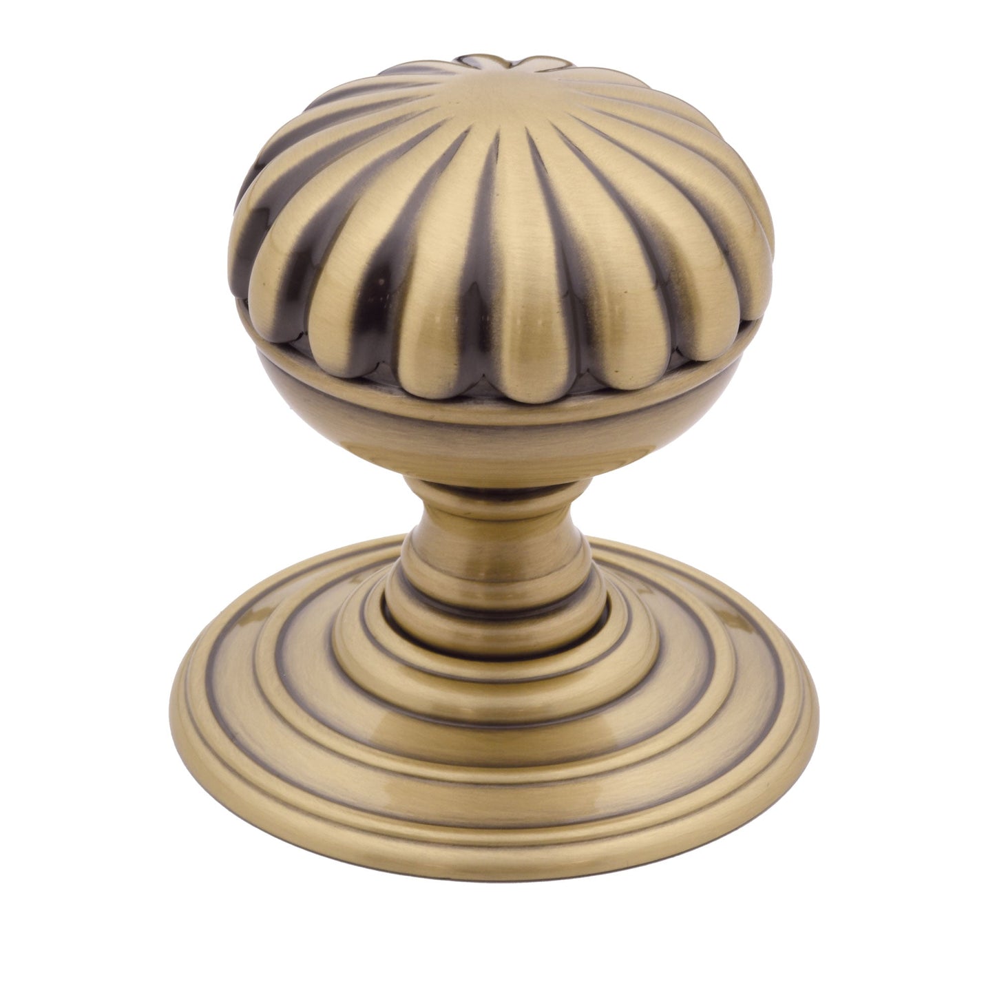 Flower Mortice Knob on Round Rose - Concealed Fix