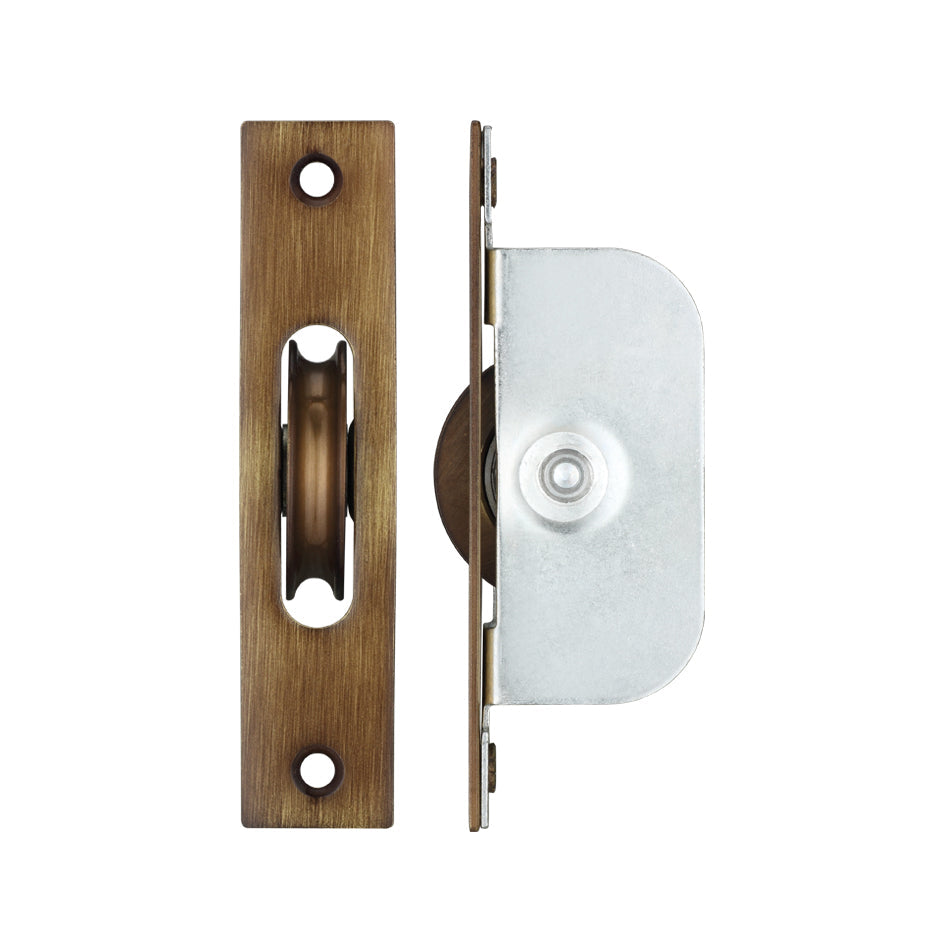 Brass Ball Bearing Pulleys - 1 3/4" Square Forend