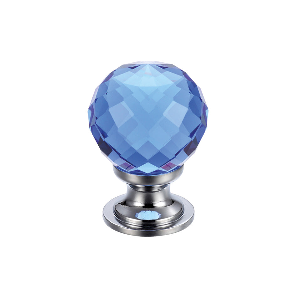 Glass Ball Cabinet Knob - Facetted 25mm