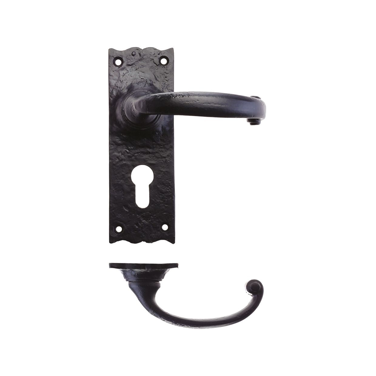 Traditional Lever on Lock Backplate - 6"